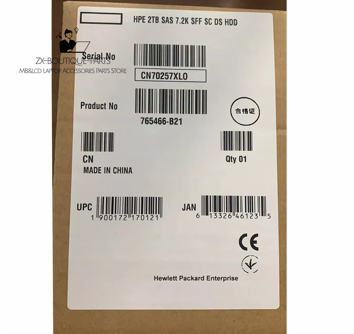 New 765466-B21 HP 2TB 12G SAS 7.2K RPM 2.5