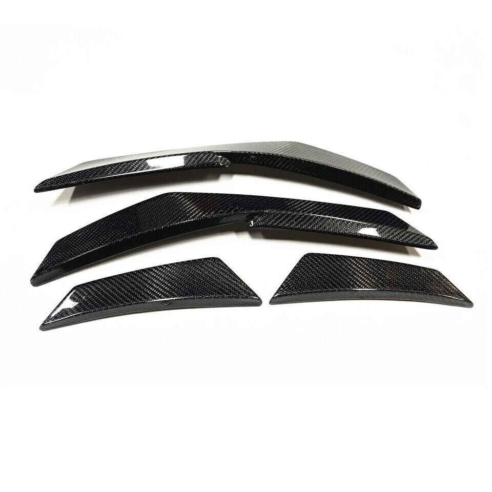 Aletas divisores de parachoques delantero de fibra de carbono real para Audi R8 2 puertas 2016-2018 Foto 3 de 4