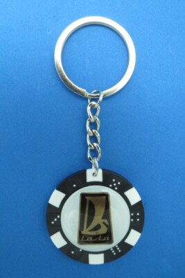 LADA LOGO POKER CHIP DICE KEYRING KEY RING CHAIN #121