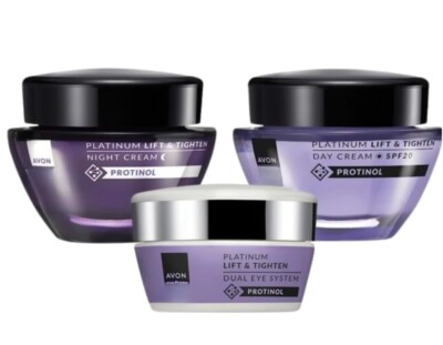 AVON Anew Platinum Lift & Tighten Day & Night and  Lifting Dual Eye System SET !