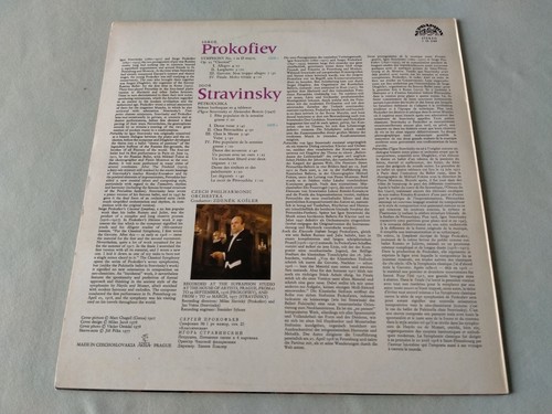 PROKOFIEV Symphony No. 1/STRAVINSKY Petrouchka Kosler vinyl LP - Picture 3 of 4