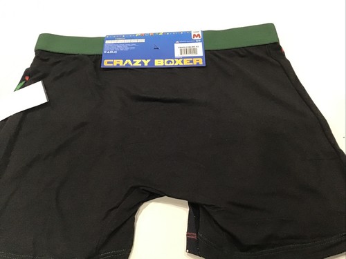 Crazy Boxer 2 Pack Sz M 32-34 Christmas Dogs In Wreaths + 1 Solid Black Mens NEW - Picture 4 of 5