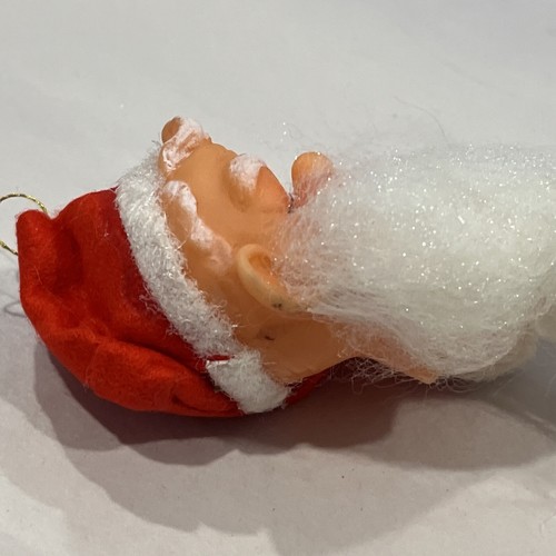 VTG Santa Claus Doll Rubber Plastic Head Long Beard Christmas Crafts Ornament - Picture 7 of 20
