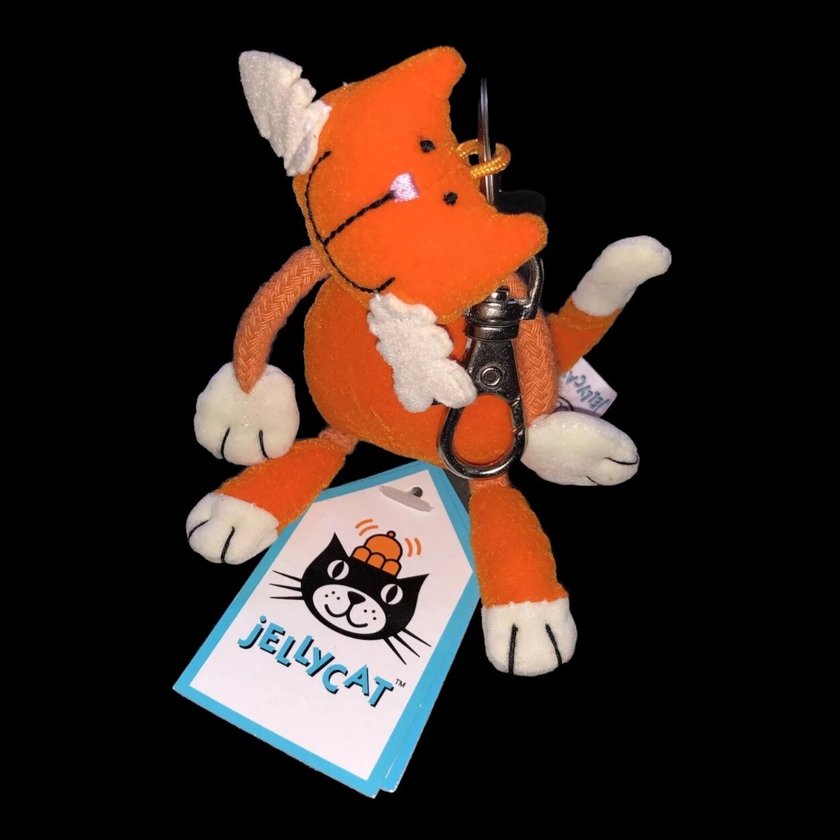 Jellycat “Dingly Dangly Tom Cat Keyring” Rare Kitten Keychain