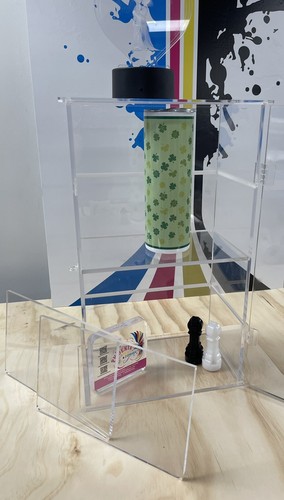 17.75" H X 11" W X 6.5" D Clear 1/4”thick Acrylic Countertop Collectible Case. - Picture 20 of 24