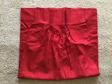 RED PLEATED TOP FULLY LINED WINDOW CURTAIN DRAPES HOME DECOR ROOM DARKENING