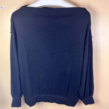 We The Free Free People Boho Women's Black Oversized Pullover Sweater Size Small