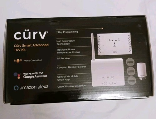 Curv smart advanced TRV kit including 9 TRV heads (4+5) Wifi Google Amazon Alex - Picture 4 of 8