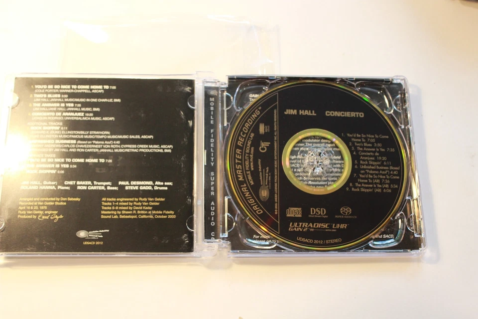 Jim Hall - Concierto - MFSL SACD DSD (гибрид, стерео, ремастеринг) - РЕДКАЯ - Изображение 3 из 4