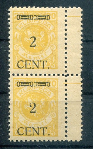 Memel 176S3 Pair Type ** MNH Postfrisch 200EUR (L9786)