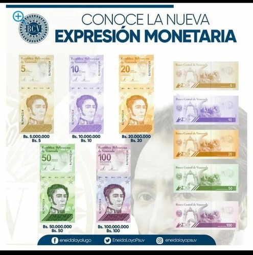Venezuela 20 Bolivar Digital (Digitales), 2021, P-117, UNC Million 10 Stück - Bild 3 von 3