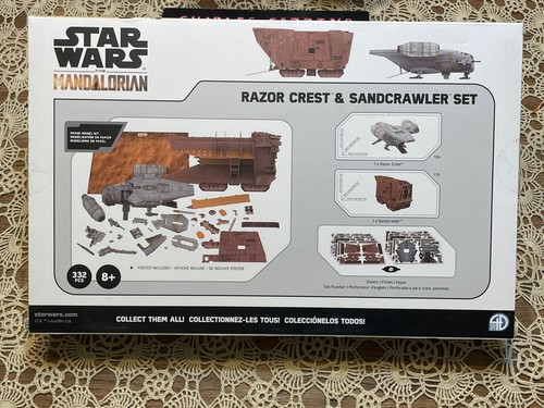 NEW STAR WARS Mandalorian Building Set 332 Pc Razor Crest & Sandcrawler Disney - Picture 4 of 8