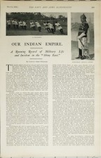 1902 Aufdruck Unsere Indisch Empire Milit&auml;r Leben Tuf-Of-War Kommandant Gwalior