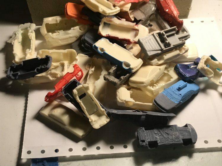 1/87 Ho scale Junk Wrecked cars...resin. eBay