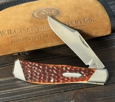 🔥2008 CASE XX TONY BOSE CHESTNUT BONE HANDLE ARKANSAS HUNTER POCKET KNIFE  RARE