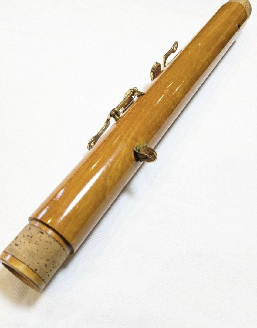 管楽器・吹奏楽器 ZEN-ON RECORDER Bass 5100B ZEN-ON 5100B Wooden Bass Recorder w/Case Vintage Maintained