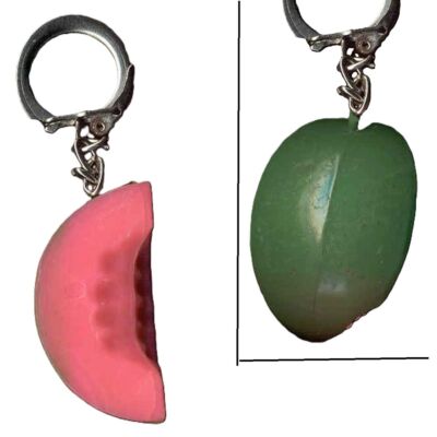 BIG Funky Vintage WATERMELON KEYCHAIN Melon Food Novelty Backpack Charm Jewelry