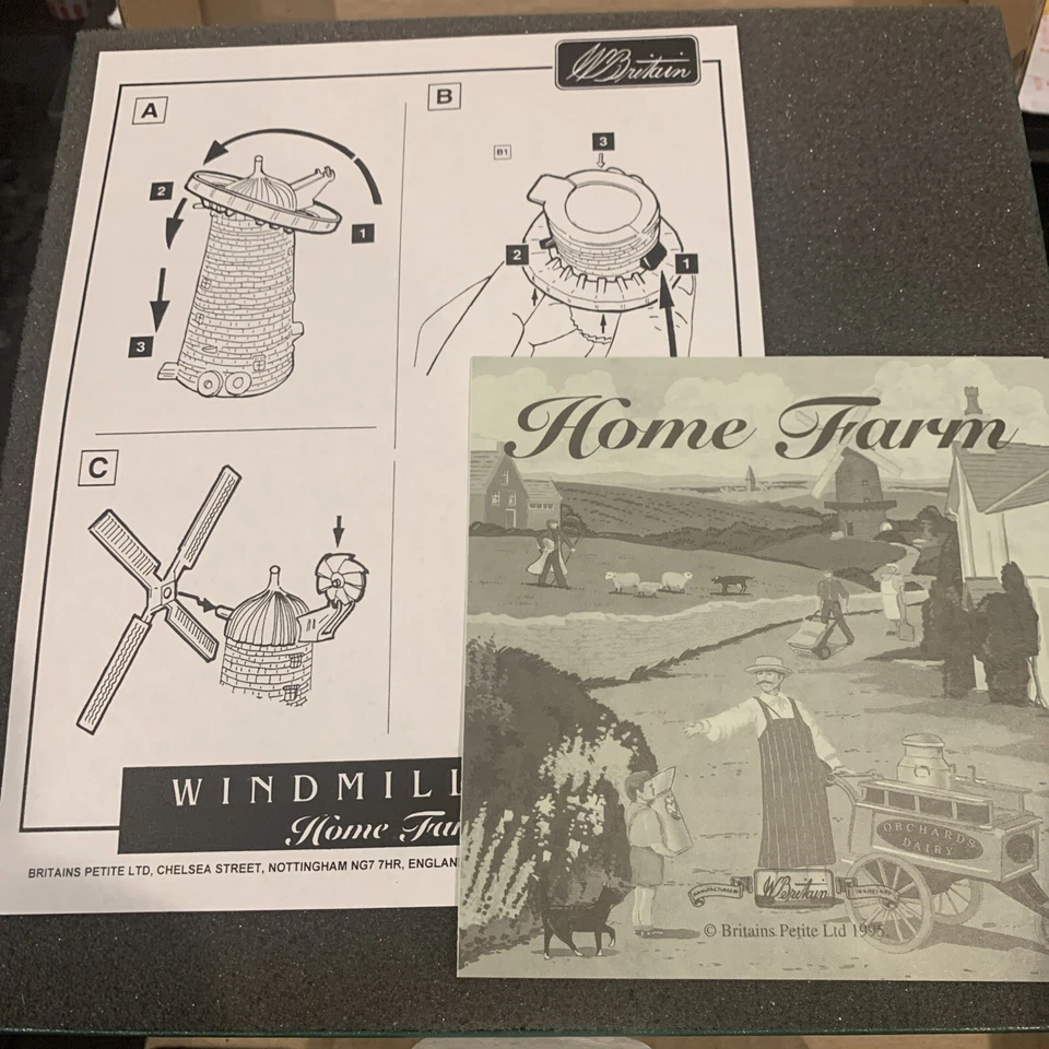 Juego de molino de viento Britains Petite Ltd Home Farm #8708 1995 como nuevo caja original Inglaterra Foto 3 de 4