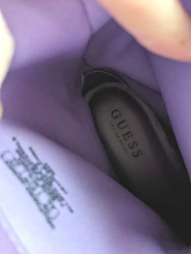 Guess Lilac Chelsea Boots 6.5 Women's Purple Violet Summer Comfort designer New - Picture 10 of 10