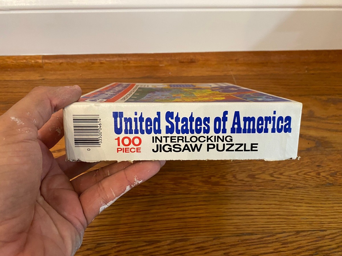 Vintage 1965 United States of America 100 Piece Picture Map Puzzle