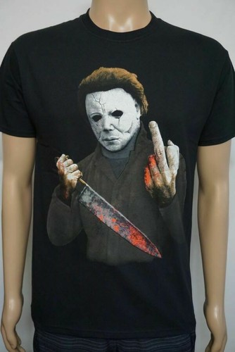 Michael Myers-Middle Finger Mens Shirt 