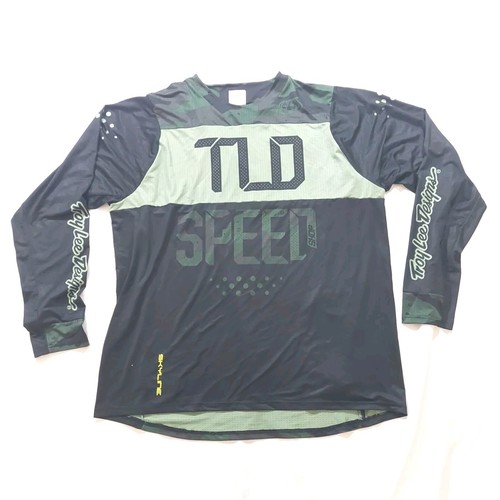 Troy Lee Designs Skyline Air Jersey Speed 8 Hop Stealth Camo Black Shirt 2XL