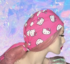 Hello Kitty Surgical Scrub Cap Chemo Nurse Hat Pink Scrub Cap Kitty Cat Hat