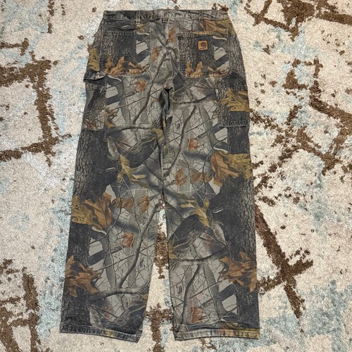 Carhartt B155 CMO Camo Canvas Carpenter Pants Size 34x31 Camouflage Dungaree Fit