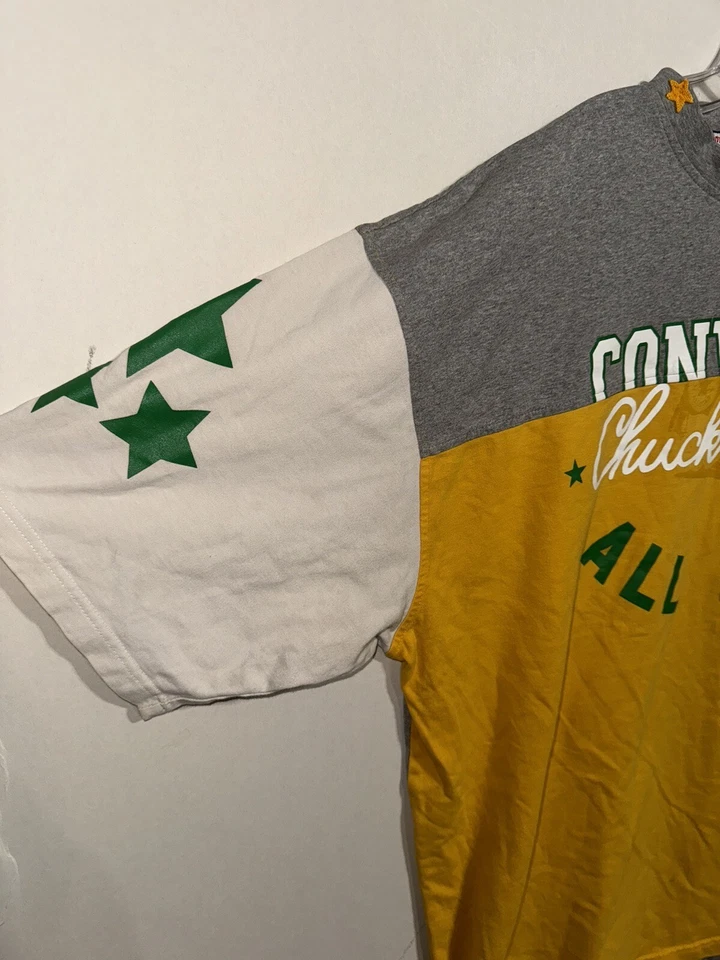 Combo Camiseta y Pantalones Converse Gris/Verde Hombres 3XL Spellout Hip Hop Raro Foto 4 de 4