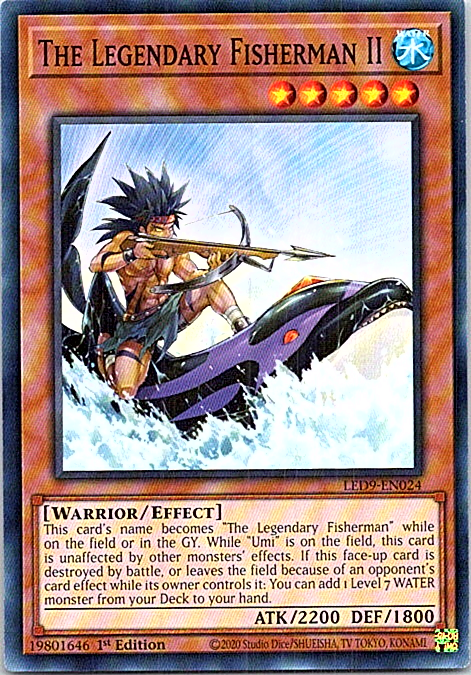The Legendary Fisherman II LED9-EN024 Yu-Gi-Oh! Card Near Mint 1st Edition The Legendary Fisherman II LED9-EN024 Yu-Gi-Oh! Card Near Mint 1st Edition