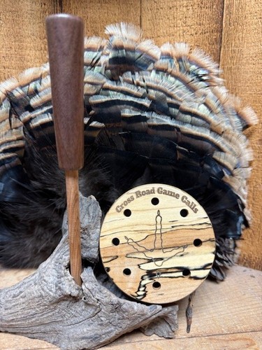 Sweet Caller Spalted Hard Maple Glass over Purple Slate Friction Turkey Call #S5 - Picture 1 of 2