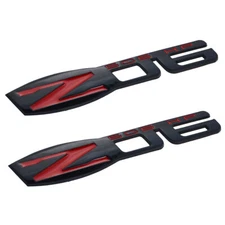 For Glossy Black C6 Z06 505 HP Emblem Fender Badge -2Pc