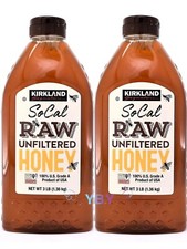 2 Packs Kirkland Signature So Cal Raw Unfiltered Honey 48 oz Each, Total 6 lbs