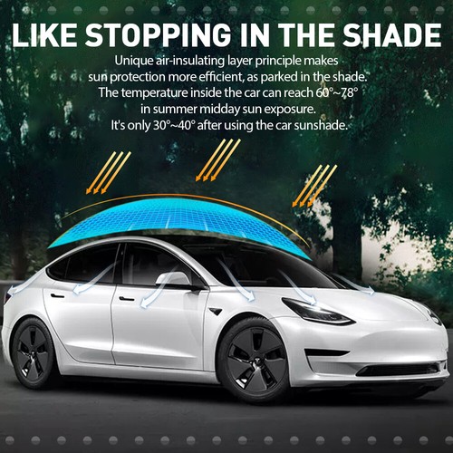 Electric Auto Sunroof Sunshade for 20-23 Model Y Accessories –100% UV Protection - Foto 7 di 12