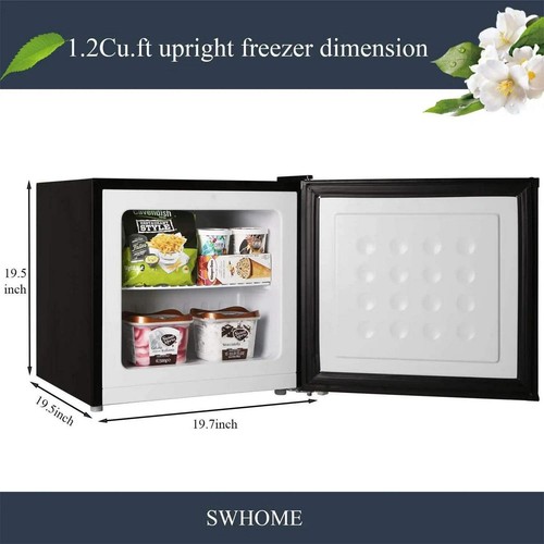 Compact Mini Freezer Adjustable Temp Controls Dormitory RV Apartment or Office - Picture 8 of 24