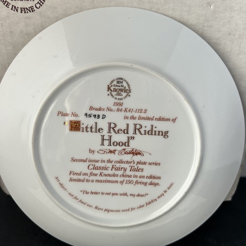 1991 Edwin M Knowles Little Red Riding Hood Lmtd Edition Collectors Plate Rare!! - Picture 2 of 6