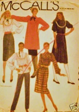 Vintage McCalls Pattern Dress Tunic Blouse Skirt 8 7664