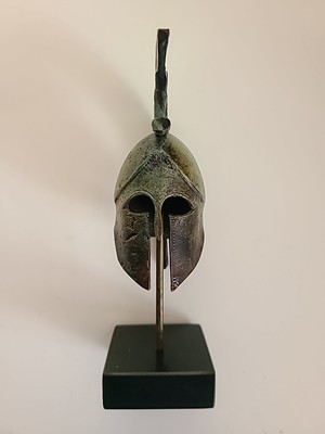 Ancient Sparta Greek Corinthian Helmet Snake Crest Bronze Helmet Greek Made