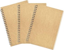 3 Pack College Ruled Notebook, Soft Yellow Cover Spiral Memo