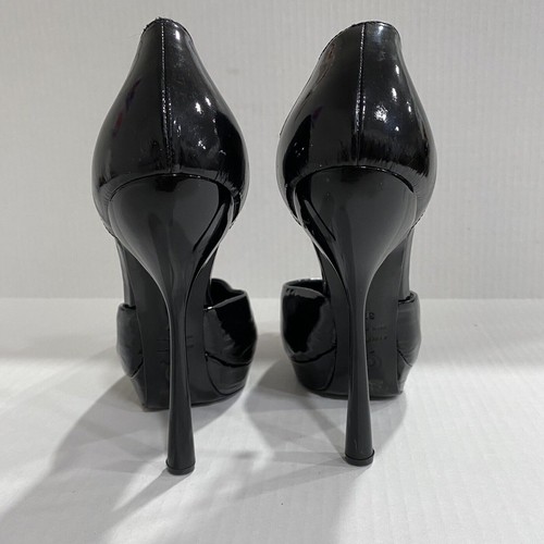 Alexander McQueen Black Patent Leather Platform Heels EU Size 37 - Picture 12 of 16