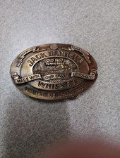 Jack Daniels Old No. 7 Tennessee Whiskey Belt Buckle - 1989 Vintage D-190