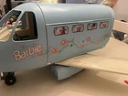 Barbie Airplane Jet BLUE Mattel Plane w/ Seat Interior Cabin Playset Vintage