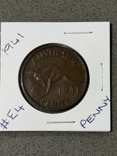 🐳BEAUTIFUL 1941 AUSTRALIAN PENNY GREAT🐳DETAILED COIN KING GEORGE VI COIN #E4🐳