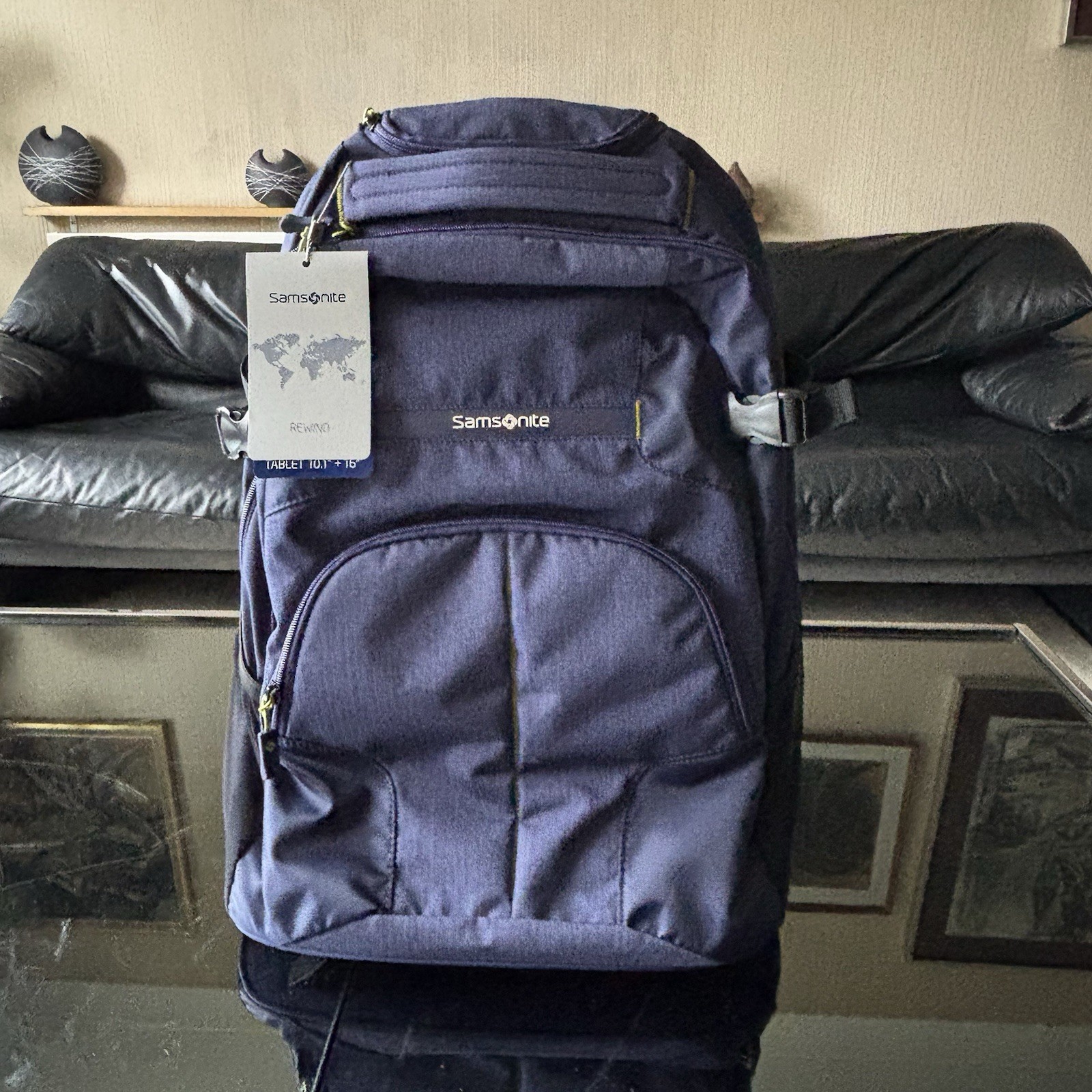 Mochila para portátil Samsonite Rewind azul oscuro 32,5 L bolsa con ruedas nueva con etiquetas