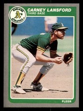 1985 Fleer #429 Carney Lansford EX Excellent Athletics