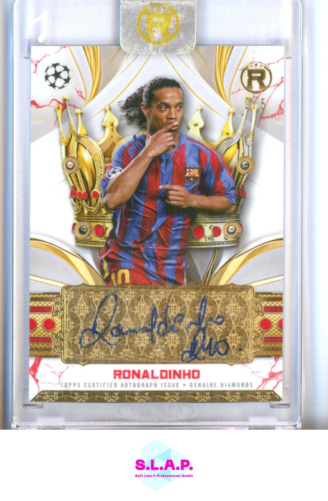 Ronaldinho Topps autograph card