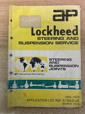 A P Lockheed Steering & Suspension Joints Catalogue 1963-1979 Cars Commercials