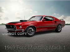1969 Ford Mustang Mach 1 Premium Poster Photo Pint Wall Art 4 Sizes