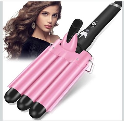 3 Barrels Wave Iron, 25 mm Curling Iron, 3 Rods with Adjustable Temperature,