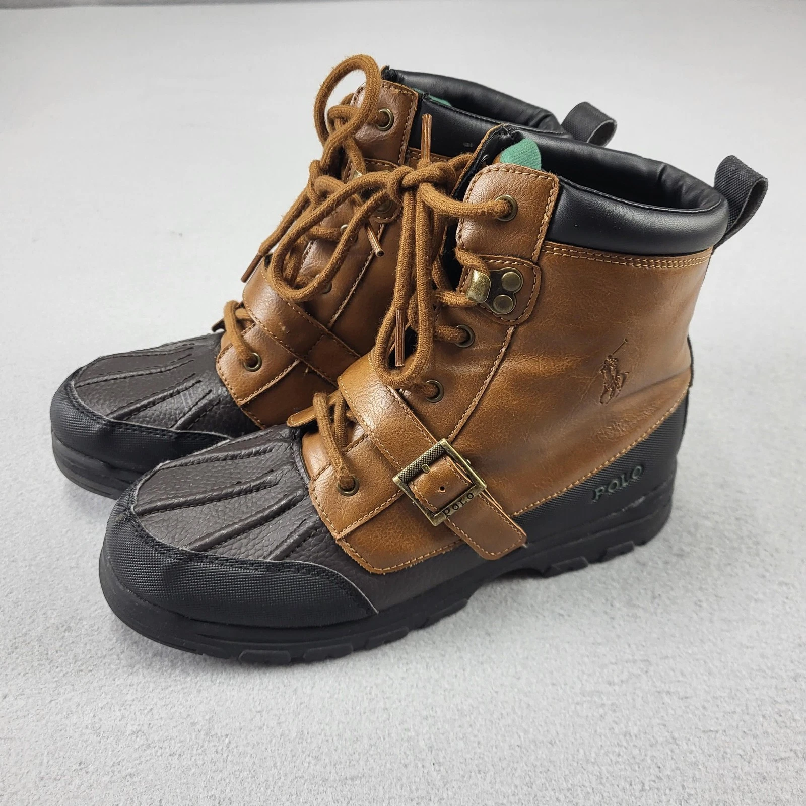 Polo Ralph Lauren Colbey Mid II Snow Boots Mens Size 6 Brown Winter Lined